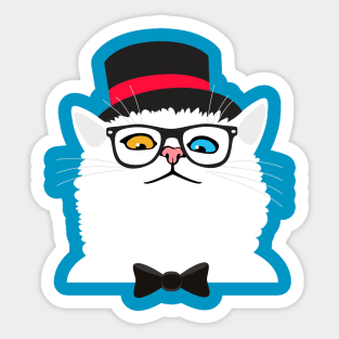 Top Hat Kitty Sticker